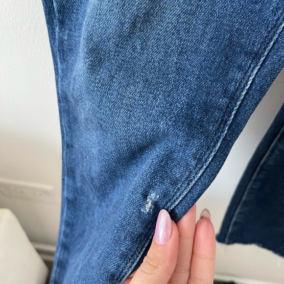Paige Blue Raw Hem Jeans - Picture 3 of 6